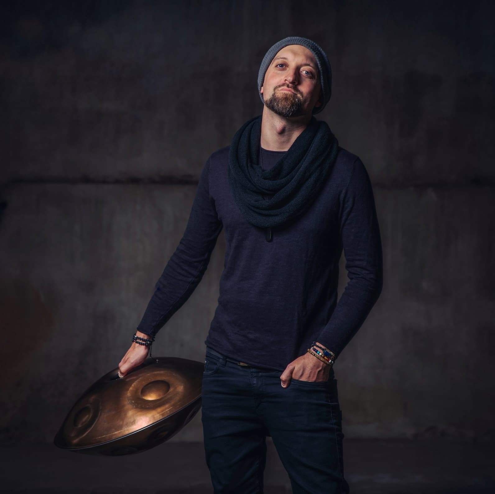 Ctirad Macháně playing handpan