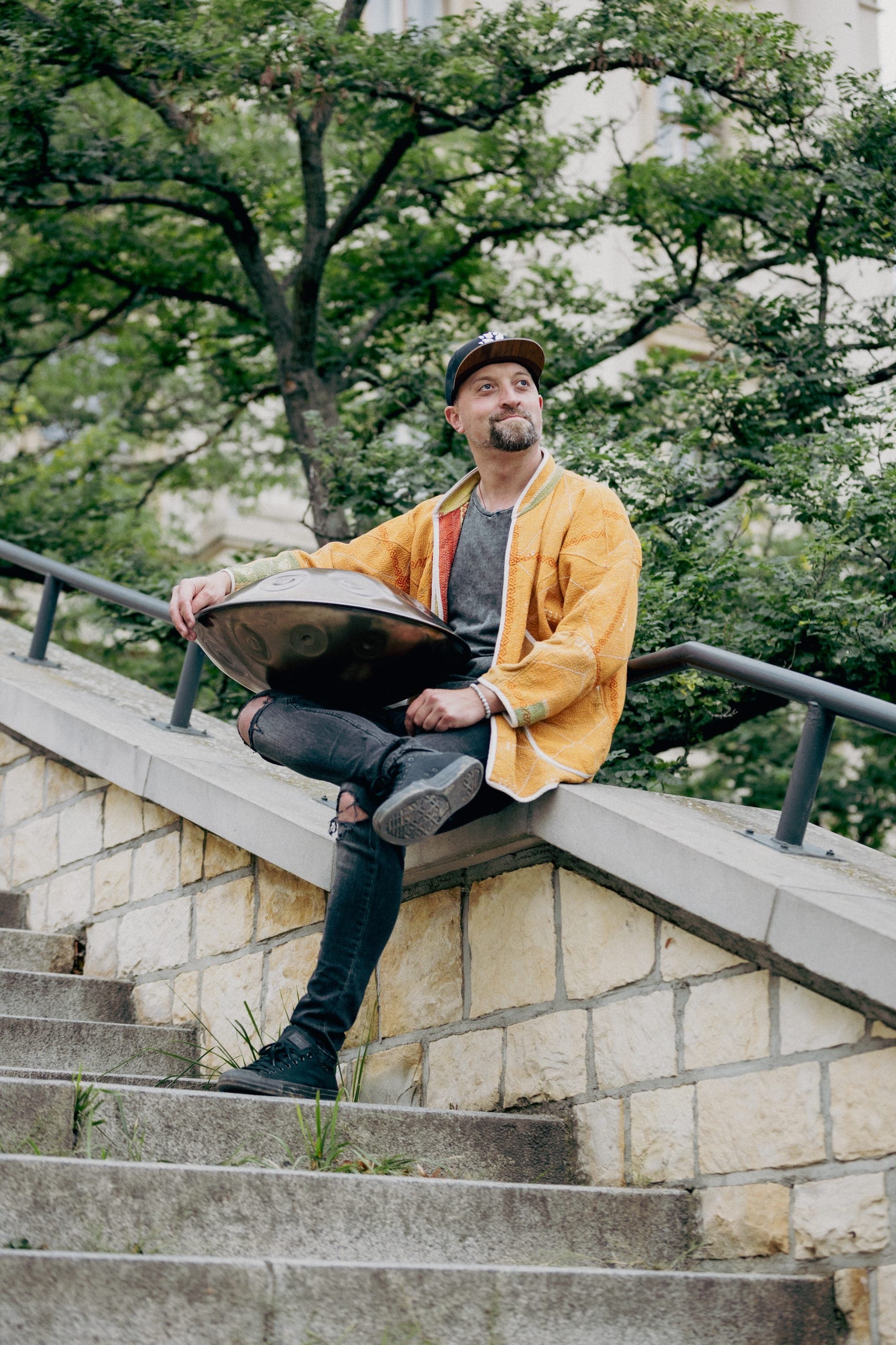 Ctirad Macháně playing handpan